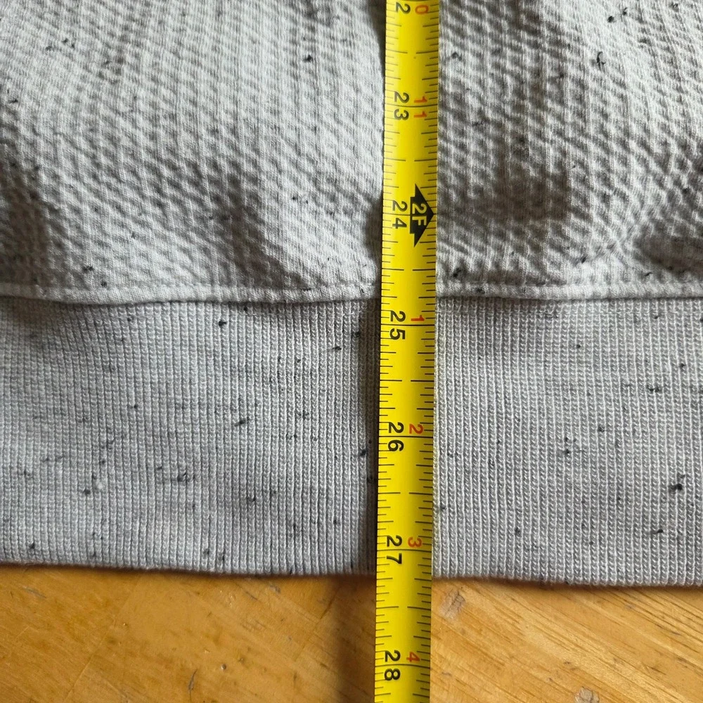 Travis Mathew Cloud Waffle Knit Hoodie Light Grey Speckled Pullover Mens Large